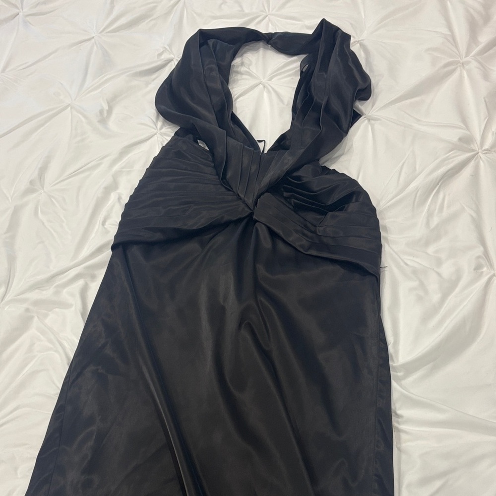 Elegant Black Halter Dress